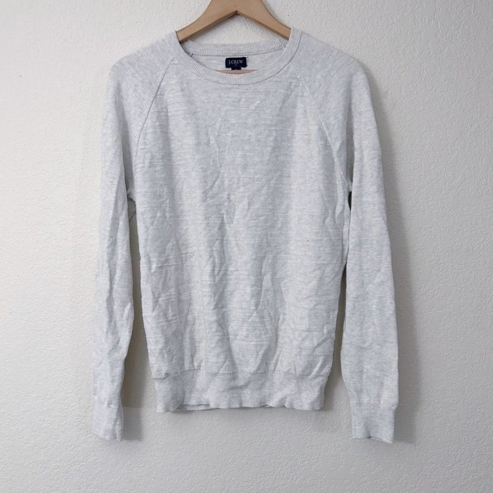 J.Crew 100% Cotton Men's Cream Pullover Knit Sweater Size S